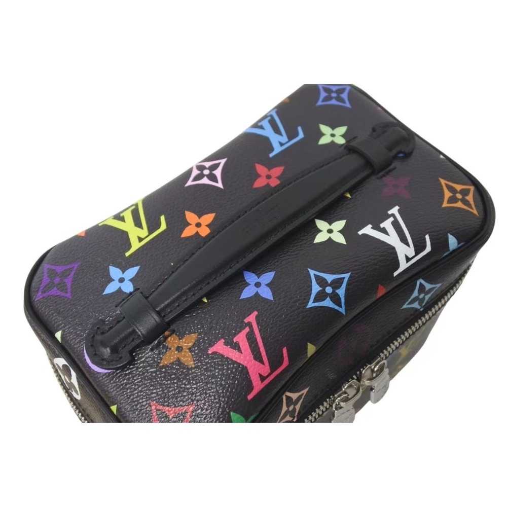 Louis Vuitton LV Monogram Multicolore Nice Murakami by Handbag Black TM Takashi - Picture 5 of 8